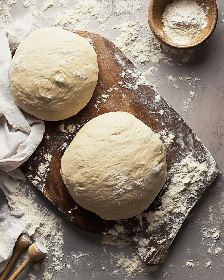 Artisan pizza dough for crispy, chewy, bubbly crusts.