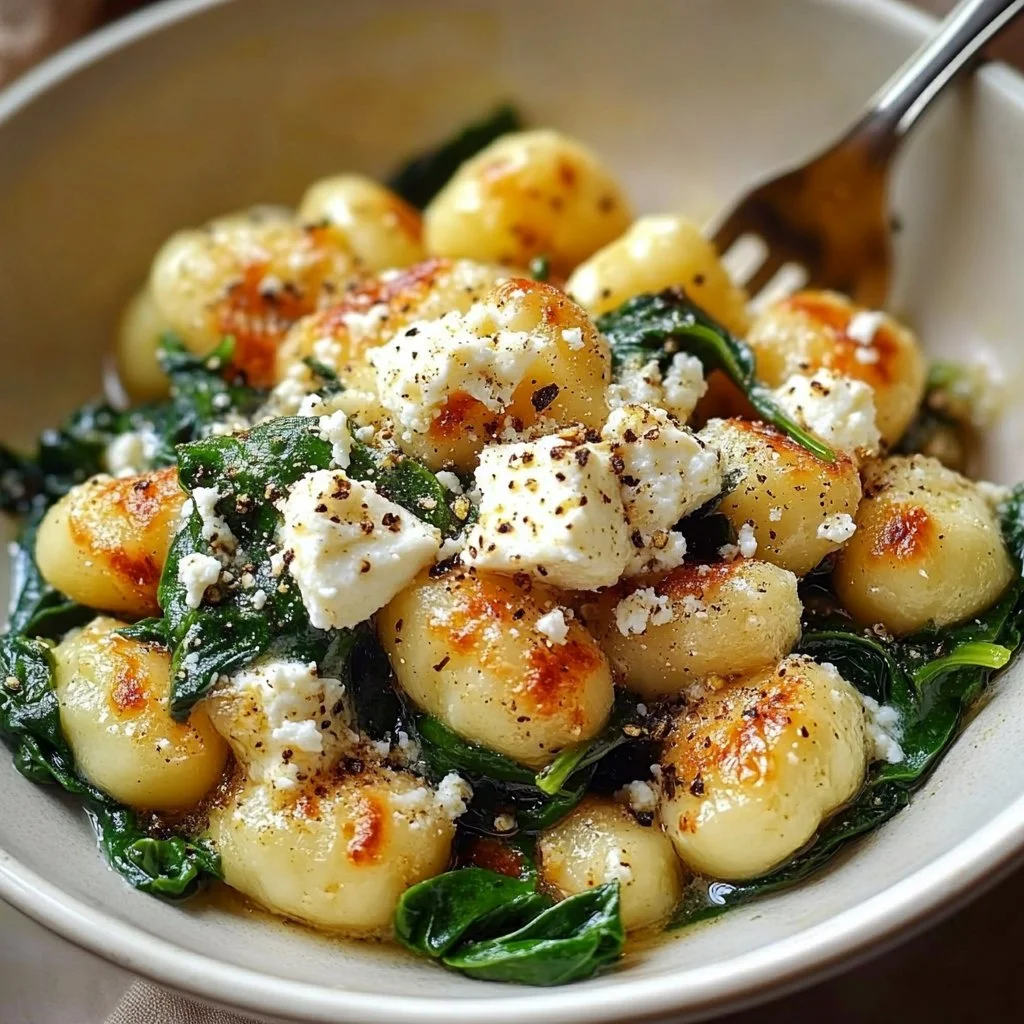Creamy Gnocchi with Spinach and Feta