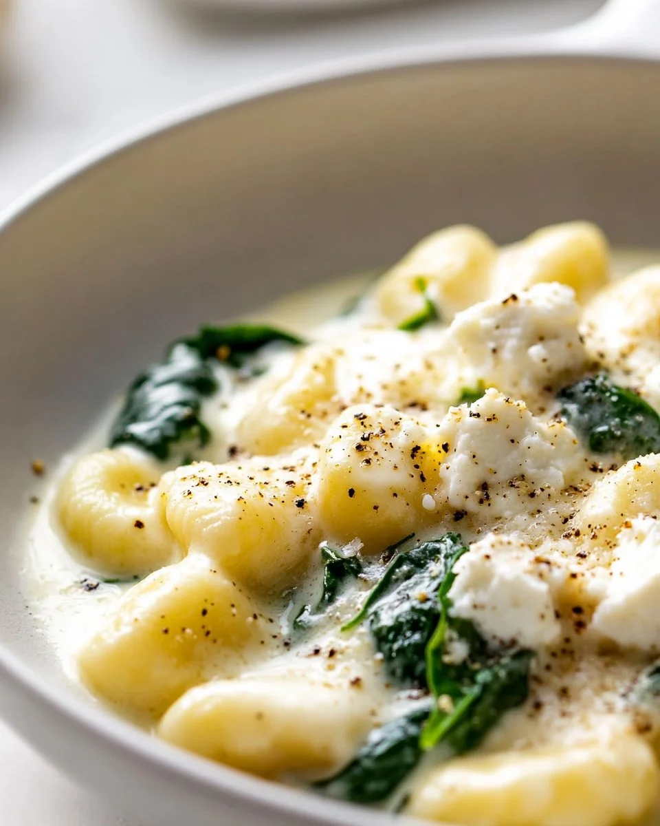 Creamy Gnocchi with Spinach and Feta