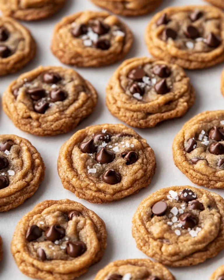 Delicious crispy and chewy chocolate chip cookies fresh from the oven.