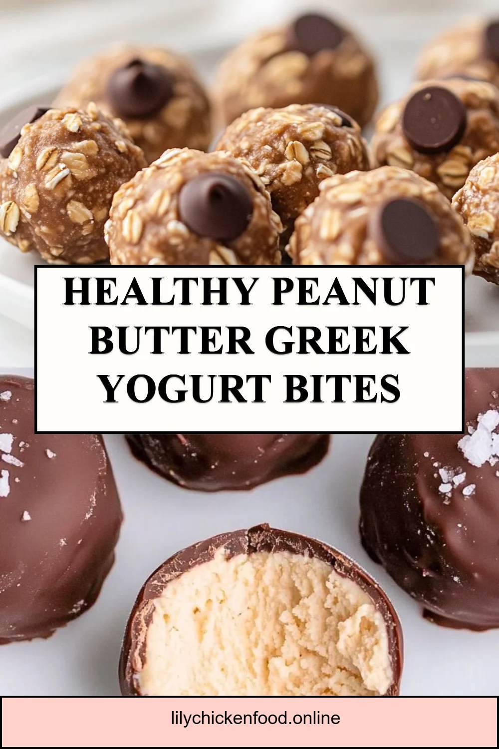 Healthy Peanut Butter Greek Yogurt Bites
