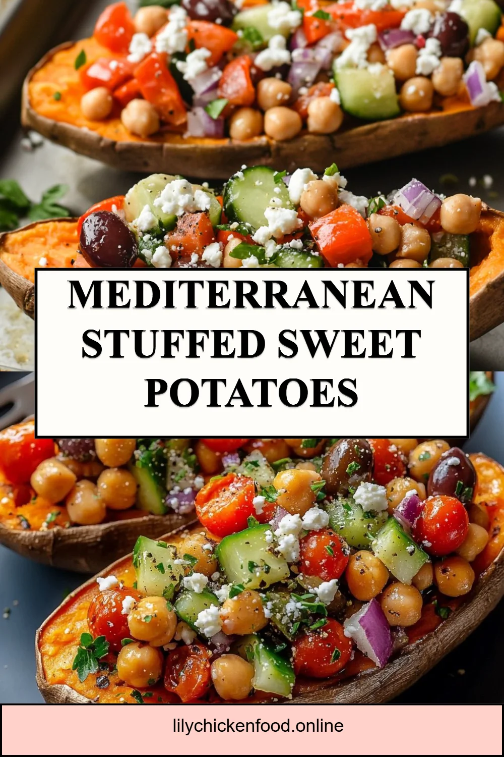 Mediterranean Stuffed Sweet Potatoes