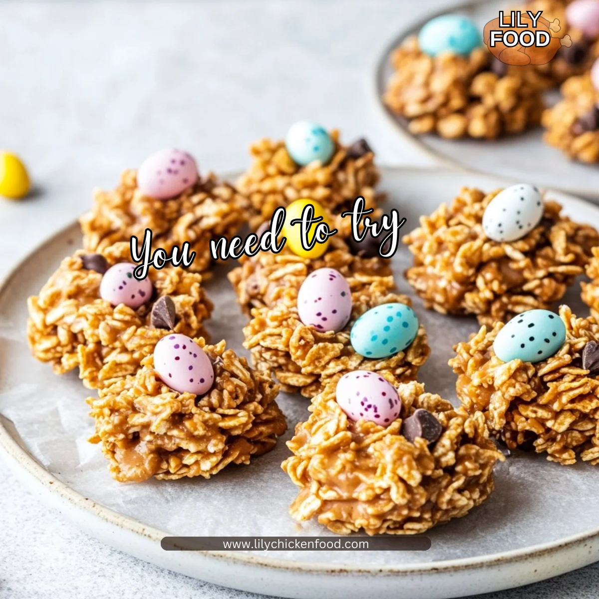 No-Bake Easter Egg Peanut Butter Haystacks