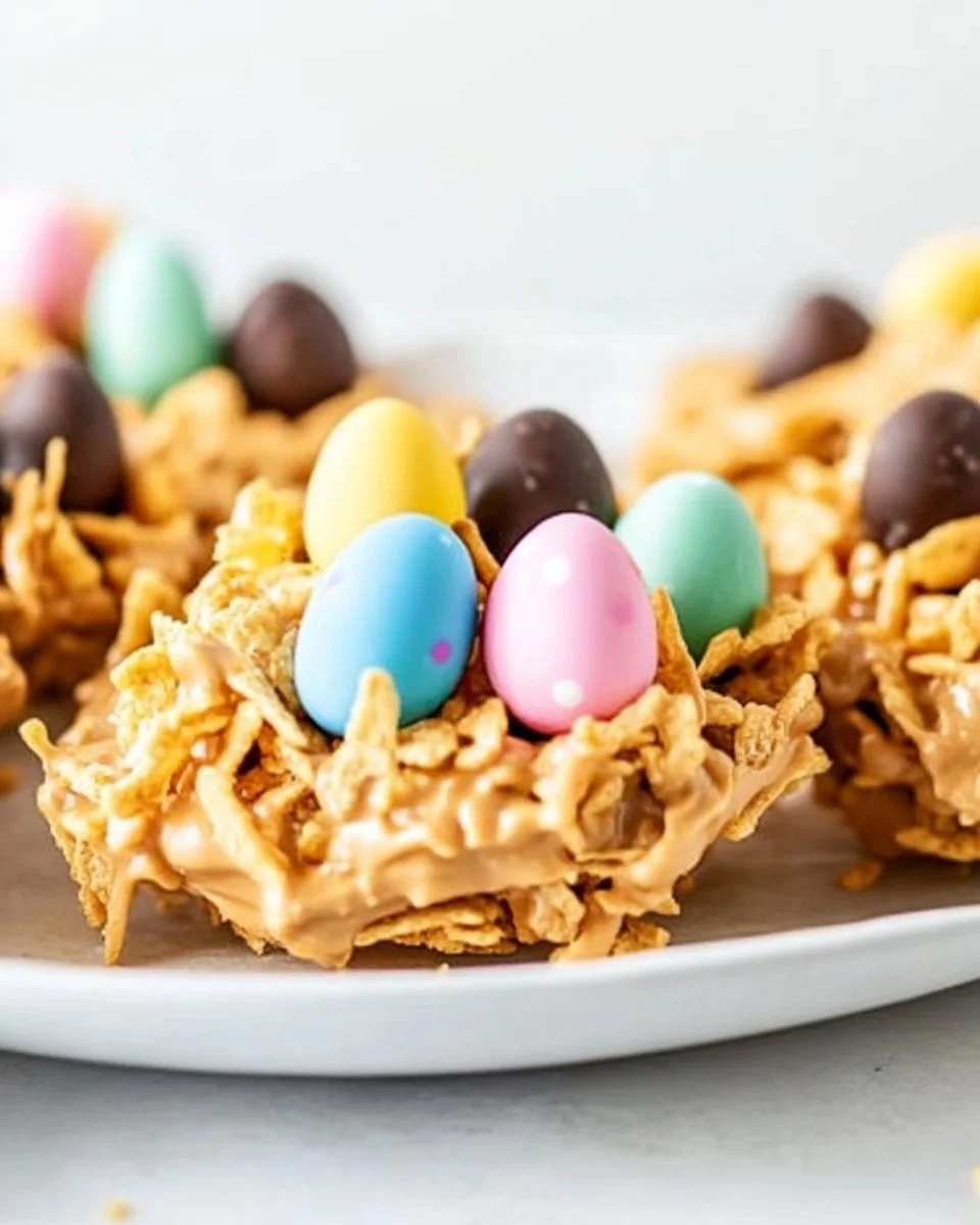 No-Bake Easter Egg Peanut Butter Haystacks