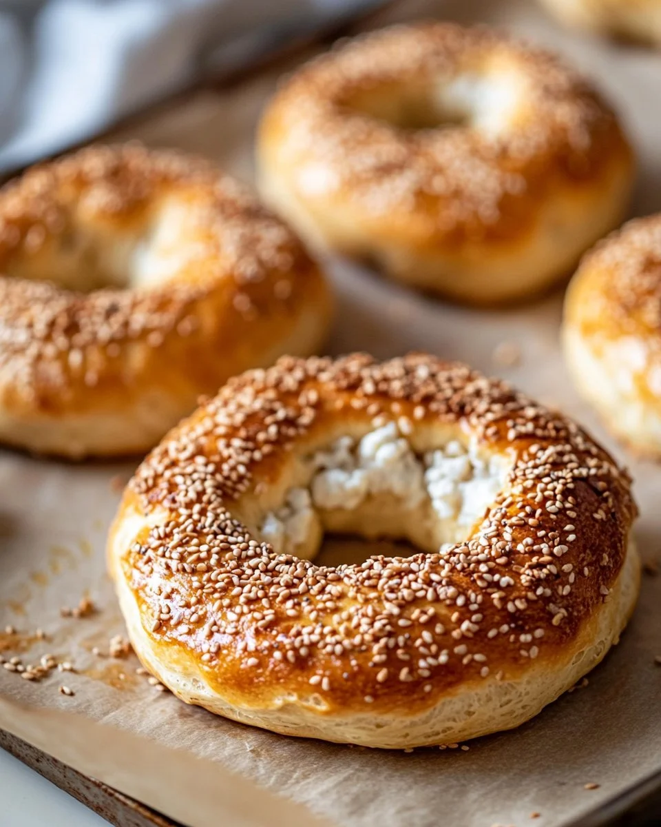 Protein Bagels with Cottage Cheese