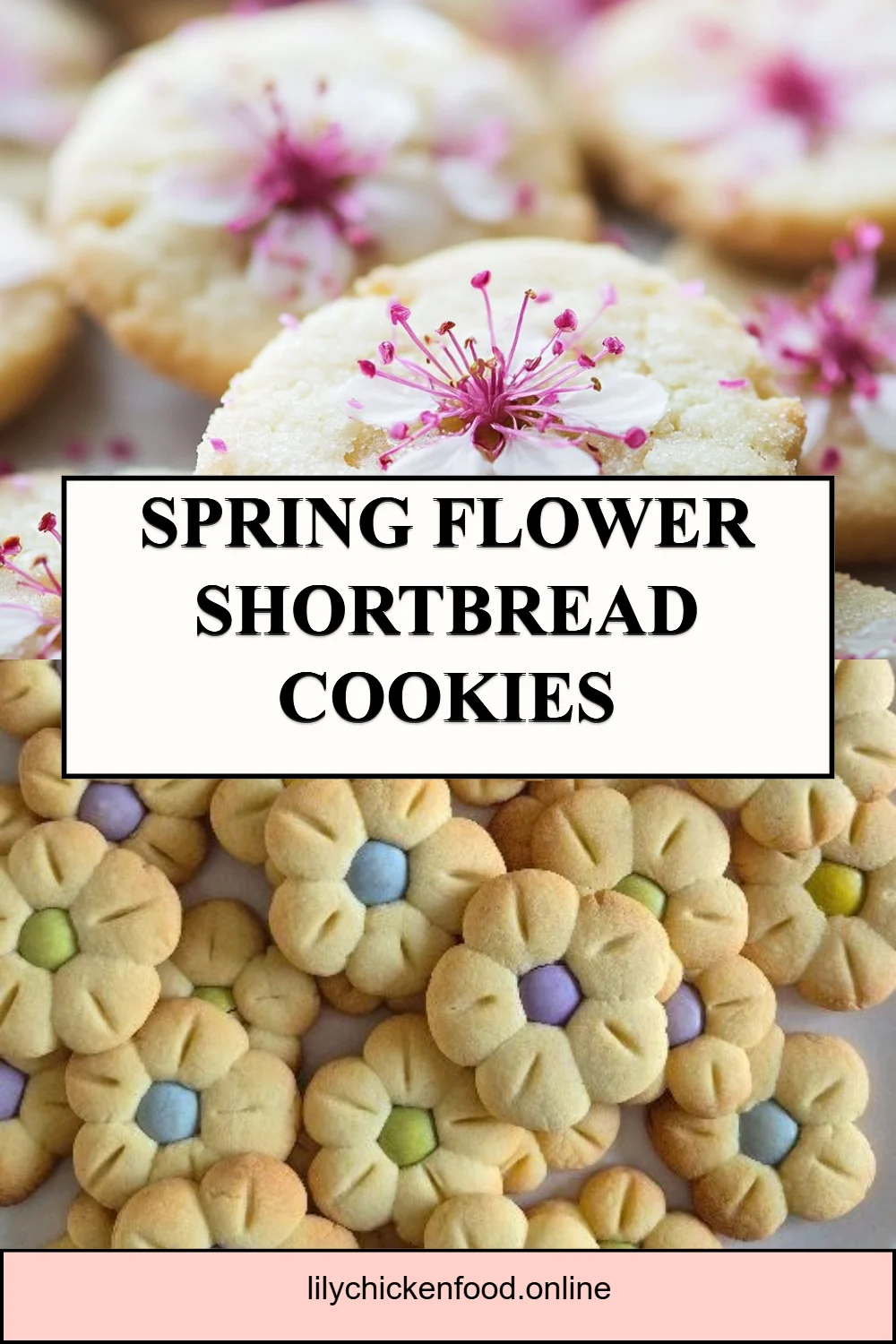 Spring Flower Shortbread Cookies